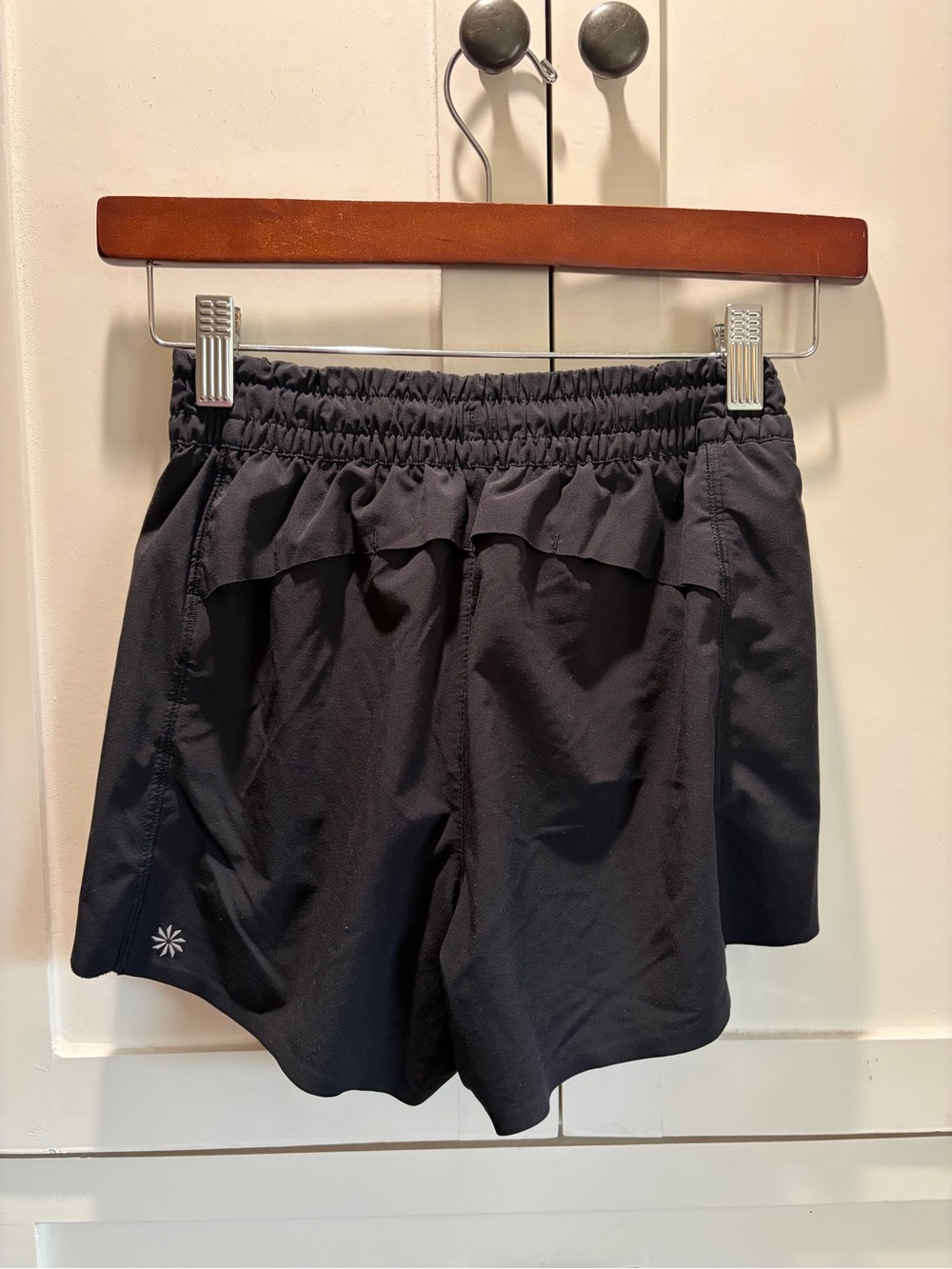 Athleta Girl Heart The Hustle 4” Black Athletic Short Elastic Waist Size M/8-10 - Picture 2 of 8